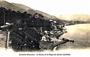 Oran - Corniche - Route et Plage de Sainte-Clothilde